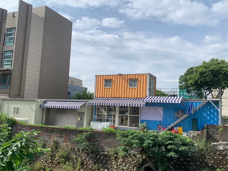 大竹遮陽防雨伸縮架